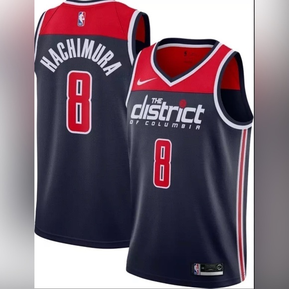 Men's Washington Wizards Rui
Hachimura Nike 2020/21 size 2x blue and red - Picture 1 of 5